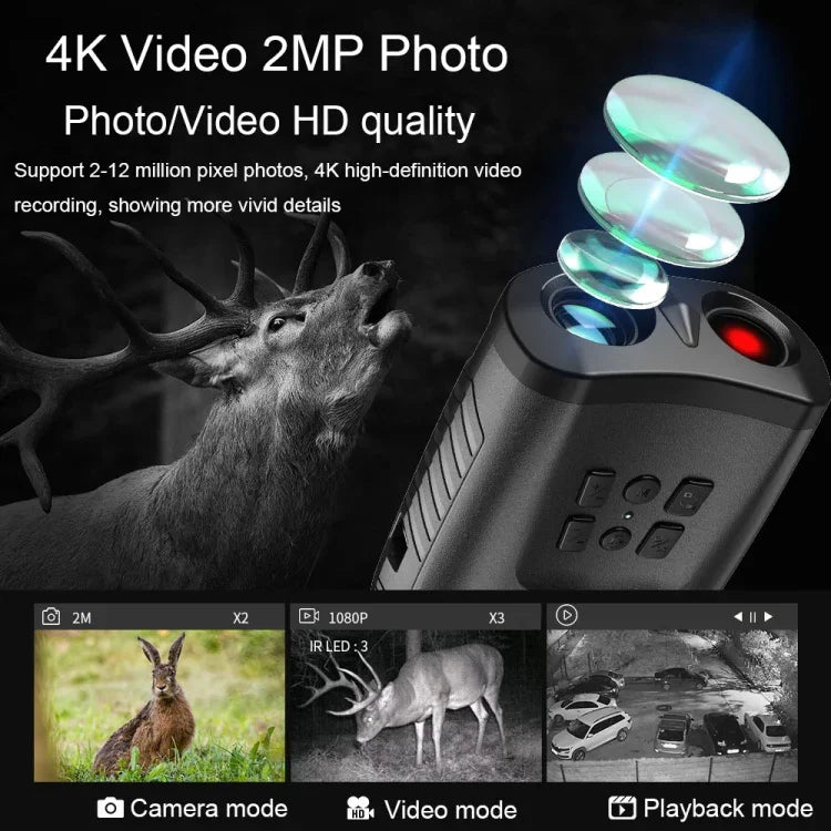 APEXEL Binóculos Portáteis com Ecrã LCD HD de 3 polegadas, Dispositivo Digital de Visão Noturna Infravermelha, APL-NV009