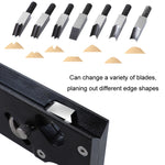 Plaina Manual de Carpintaria Multiângulo para Chanfrar com Profundidade Ajustável, Plaina Preta, Plaina Vermelha, Preta + 6 Lâminas, Vermelha + 6 Lâminas