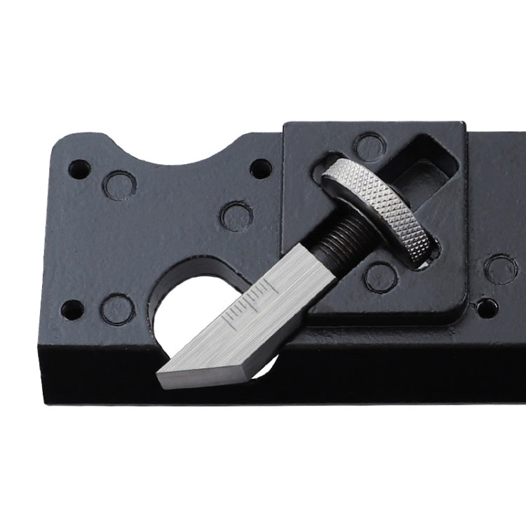 Plaina Manual de Carpintaria Multiângulo para Chanfrar com Profundidade Ajustável, Plaina Preta, Plaina Vermelha, Preta + 6 Lâminas, Vermelha + 6 Lâminas