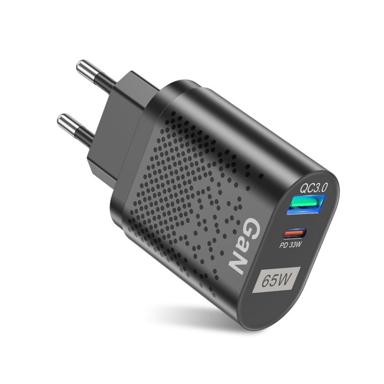 Carregador de Telemóvel 65W GaN PD de Carregamento Rápido para Computador, Ficha UE Preta, Ficha UK Preta, Ficha EUA Preta, Ficha AU Preta, Ficha KR Preta, Ficha UE Branca, Ficha UK Branca, Ficha EUA Branca, Ficha AU Branca, Ficha KR Branca