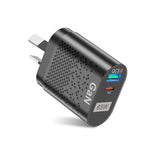Carregador de Telemóvel 65W GaN PD de Carregamento Rápido para Computador, Ficha UE Preta, Ficha UK Preta, Ficha EUA Preta, Ficha AU Preta, Ficha KR Preta, Ficha UE Branca, Ficha UK Branca, Ficha EUA Branca, Ficha AU Branca, Ficha KR Branca