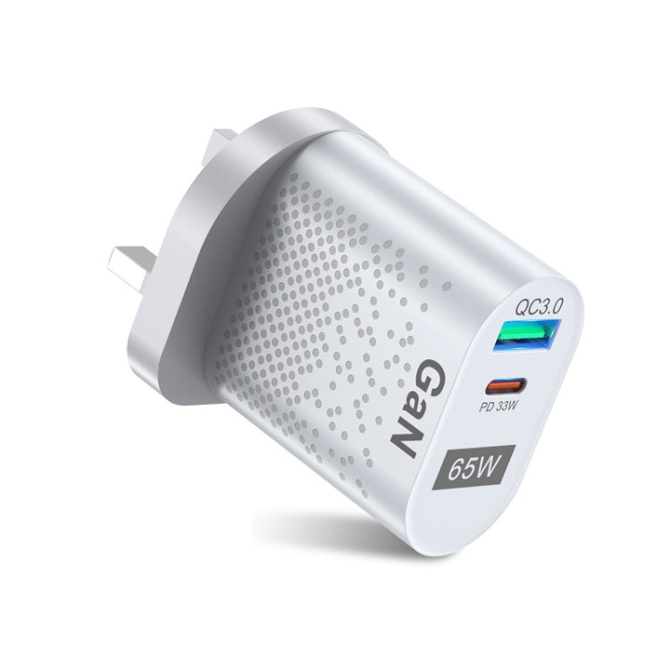 Carregador de Telemóvel 65W GaN PD de Carregamento Rápido para Computador, Ficha UE Preta, Ficha UK Preta, Ficha EUA Preta, Ficha AU Preta, Ficha KR Preta, Ficha UE Branca, Ficha UK Branca, Ficha EUA Branca, Ficha AU Branca, Ficha KR Branca