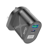 Carregador Rápido 65W GAN PD + QC3.0 para Telemóvel, Portátil e Computador, Cabeça de Carregamento Universal, Ficha UE Preta, Ficha UK Preta, Ficha EUA Preta, Ficha AU Preta, Ficha UE Branca, Ficha UK Branca, Ficha EUA Branca, Ficha AU Branca
