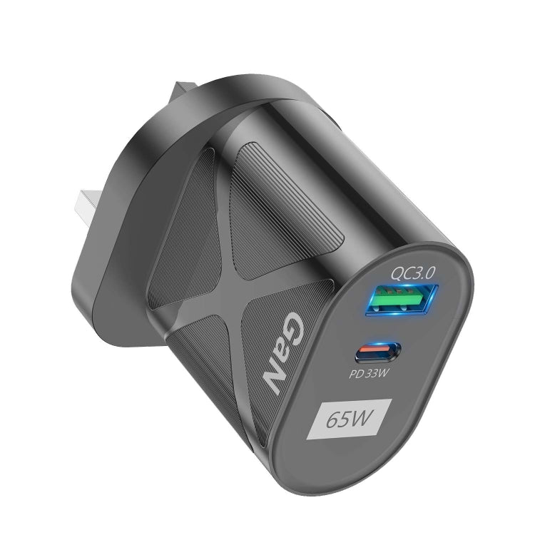 Carregador Rápido 65W GAN PD + QC3.0 para Telemóvel, Portátil e Computador, Cabeça de Carregamento Universal, Ficha UE Preta, Ficha UK Preta, Ficha EUA Preta, Ficha AU Preta, Ficha UE Branca, Ficha UK Branca, Ficha EUA Branca, Ficha AU Branca