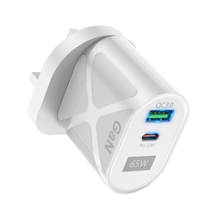 Carregador Rápido 65W GAN PD + QC3.0 para Telemóvel, Portátil e Computador, Cabeça de Carregamento Universal, Ficha UE Preta, Ficha UK Preta, Ficha EUA Preta, Ficha AU Preta, Ficha UE Branca, Ficha UK Branca, Ficha EUA Branca, Ficha AU Branca