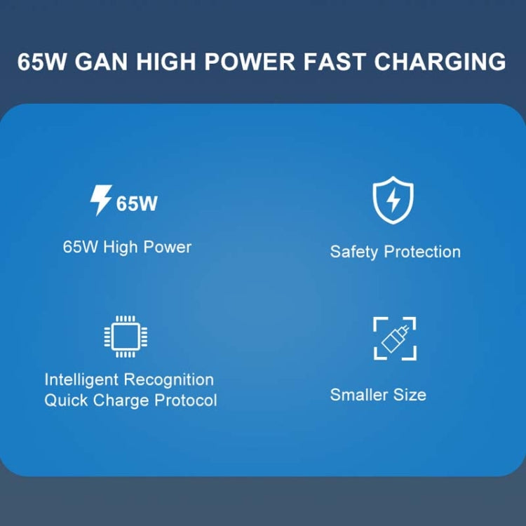 Carregador Rápido 65W GAN PD + QC3.0 para Telemóvel, Portátil e Computador, Cabeça de Carregamento Universal, Ficha UE Preta, Ficha UK Preta, Ficha EUA Preta, Ficha AU Preta, Ficha UE Branca, Ficha UK Branca, Ficha EUA Branca, Ficha AU Branca