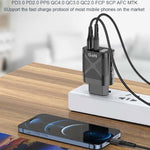 Carregador Rápido 65W GAN PD + QC3.0 para Telemóvel, Portátil e Computador, Cabeça de Carregamento Universal, Ficha UE Preta, Ficha UK Preta, Ficha EUA Preta, Ficha AU Preta, Ficha UE Branca, Ficha UK Branca, Ficha EUA Branca, Ficha AU Branca