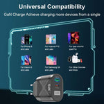 Carregador Rápido 65W GAN PD + QC3.0 para Telemóvel, Portátil e Computador, Cabeça de Carregamento Universal, Ficha UE Preta, Ficha UK Preta, Ficha EUA Preta, Ficha AU Preta, Ficha UE Branca, Ficha UK Branca, Ficha EUA Branca, Ficha AU Branca