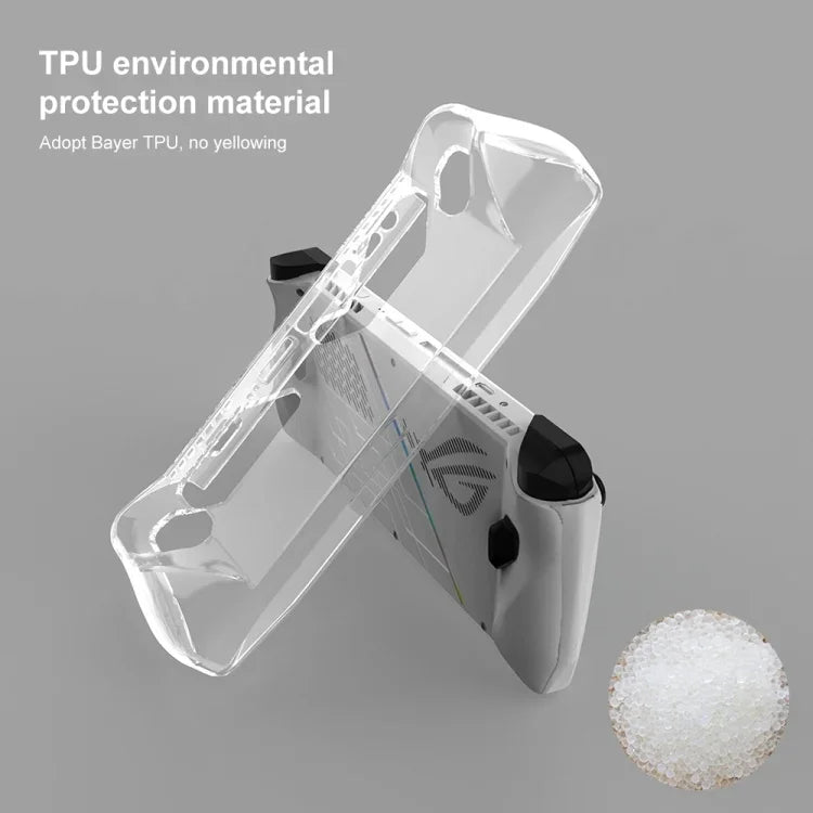 Capa Protetora TPU Macia Tudo-em-um para Consola de Jogo ASUS Rog Ally, Capa TPU Transparente