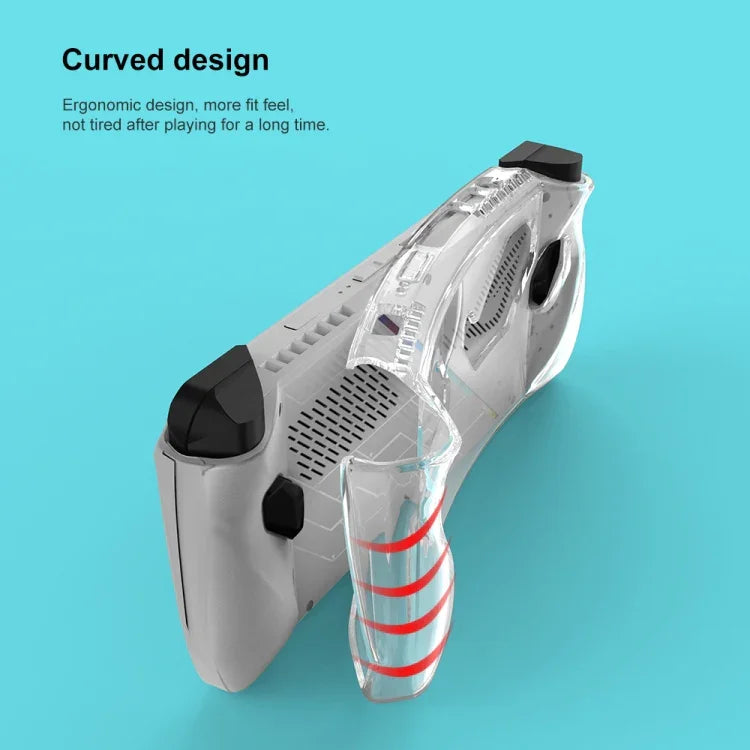 Capa Protetora TPU Macia Tudo-em-um para Consola de Jogo ASUS Rog Ally, Capa TPU Transparente
