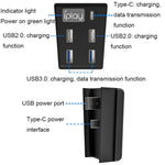 iplay HBP-308 Para Sony PS5 HUB USB3.0 5 em 1 para Consola de Jogos Extensor de Ligação e Transmissão, Para Sony PS5