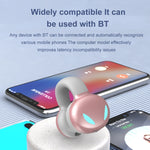 Auriculares Bluetooth estéreo com clip para orelha, som externo sem magoar a orelha, modelo para negócios e desporto, YX03 (Preto), YX03 (Branco), YX03 (Rosa), YX03 (Cinza)