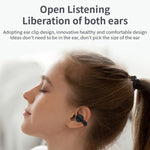 Auriculares Bluetooth estéreo com clip para orelha, som externo sem magoar a orelha, modelo para negócios e desporto, YX03 (Preto), YX03 (Branco), YX03 (Rosa), YX03 (Cinza)