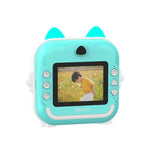 Câmara instantânea para crianças com impressora térmica mini HD para vídeo e foto, padrão azul, padrão rosa, 16G rosa, 16G azul, 32G rosa, 32G azul