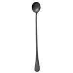 Colher Redonda de Cabo Longo em Aço Inoxidável 304 Espessado para Café, Gelo e Bebidas, Cor Aço Inoxidável, Dourado Titânio, Dourado Rosé, Preto Titânio