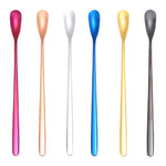 Colher Quadrada de 15cm em Aço Inoxidável 304 para Café com Cabo Longo, Colher para Mistura, Cor Aço Inoxidável, Dourado Titânio, Dourado Rosé, Preto Titânio, Azul, Roxo