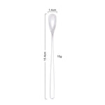 Colher Quadrada de 15cm em Aço Inoxidável 304 para Café com Cabo Longo, Colher para Mistura, Cor Aço Inoxidável, Dourado Titânio, Dourado Rosé, Preto Titânio, Azul, Roxo