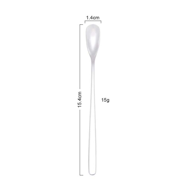 Colher Quadrada de 15cm em Aço Inoxidável 304 para Café com Cabo Longo, Colher para Mistura, Cor Aço Inoxidável, Dourado Titânio, Dourado Rosé, Preto Titânio, Azul, Roxo