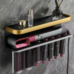 Prateleira de Parede para Armazenamento Dyson Airwrap, Tipo A Preto e Dourado, Tipo B Preto e Dourado, Tipo A Preto, Tipo B Preto, Tipo C Dobrável para Baixo, Tipo C Dobrável para Cima