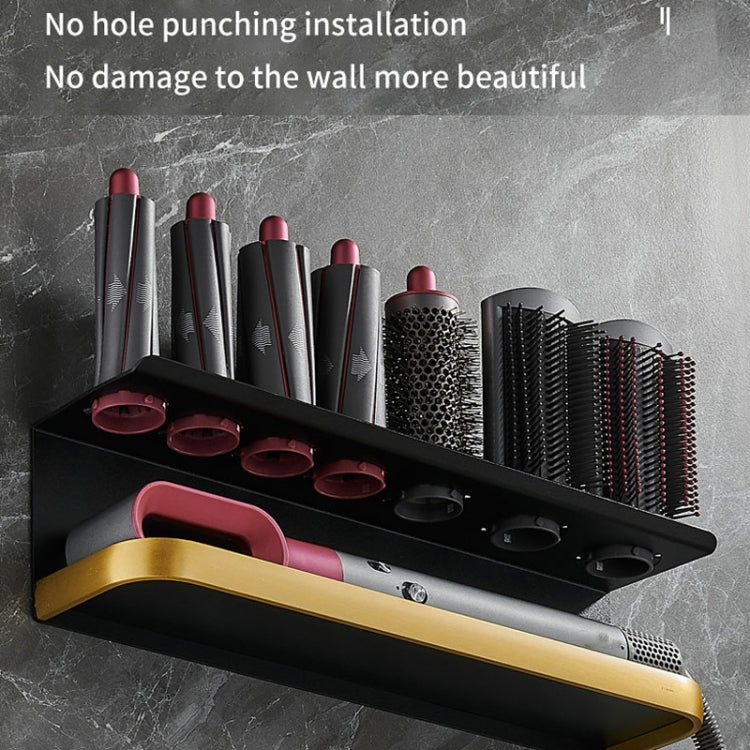 Prateleira de Parede para Armazenamento Dyson Airwrap, Tipo A Preto e Dourado, Tipo B Preto e Dourado, Tipo A Preto, Tipo B Preto, Tipo C Dobrável para Baixo, Tipo C Dobrável para Cima