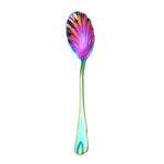 Colher em Forma de Gota de Água em Aço Inoxidável para Sorvete e Mistura de Café, Cor Aço Inoxidável, Dourado, Dourado Rosé, Colorido, Azul, Preto
