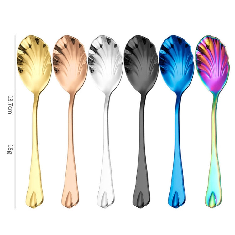 Colher em Forma de Gota de Água em Aço Inoxidável para Sorvete e Mistura de Café, Cor Aço Inoxidável, Dourado, Dourado Rosé, Colorido, Azul, Preto