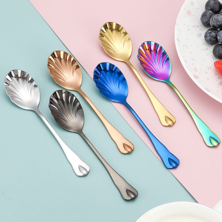 Colher em Forma de Gota de Água em Aço Inoxidável para Sorvete e Mistura de Café, Cor Aço Inoxidável, Dourado, Dourado Rosé, Colorido, Azul, Preto