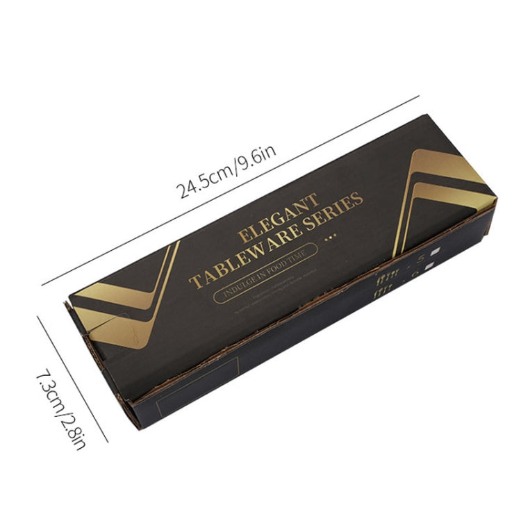 Conjunto de 16 Peças de Faca e Garfo em Aço Inoxidável Dourado com Caixa de Cartão Talheres Ocidentais, Cor Aço Inoxidável, Dourado, Dourado Rosé, Colorido, Preto
