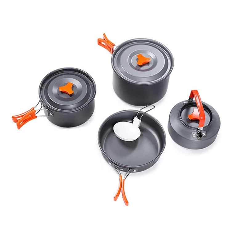 Conjunto de Camping Portátil com Fogão de Alumínio para 4-5 Pessoas Hewolf HW-K1779, HW-K1779