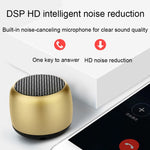 Altifalante Bluetooth Sem Fios Mini TWS Pequeno com Redução de Ruído Inteligente Impermeável