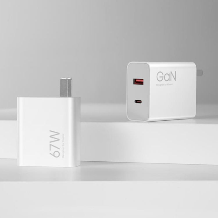 Carregador Rápido Inteligente Original Xiaomi 67W GaN 1C+1A Porta Dupla, Ficha EUA, MDY-14