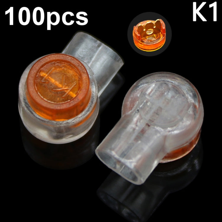 100 unidades/pack conector de cabo de rede para linha telefónica, terminais de ligação à prova de humidade e água, K1, K2, K3