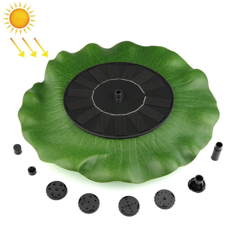 Fonte Solar de Folha de Lótus para Jardim Exterior Paisagismo Flutuante, 28cm
