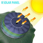 Fonte Solar de Folha de Lótus para Jardim Exterior Paisagismo Flutuante, 28cm