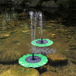 Fonte Solar de Folha de Lótus para Jardim Exterior Paisagismo Flutuante, 28cm