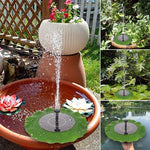Fonte Solar de Folha de Lótus para Jardim Exterior Paisagismo Flutuante, 28cm
