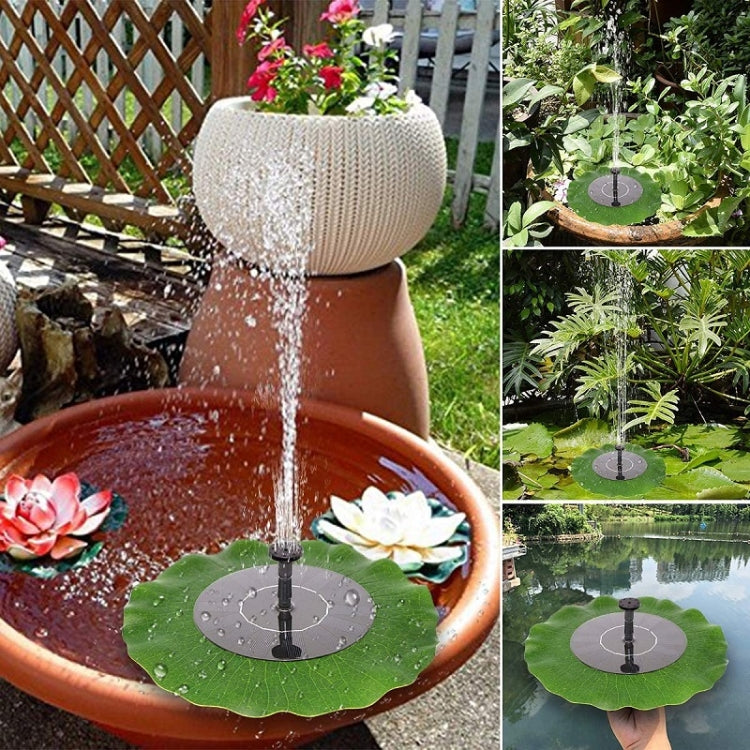 Fonte Solar de Folha de Lótus para Jardim Exterior Paisagismo Flutuante, 28cm