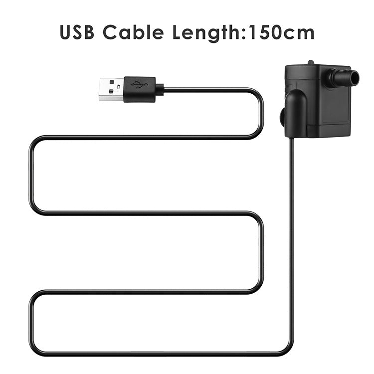 Bomba de Água Silenciosa Brushless DC Micro USB 1,5m