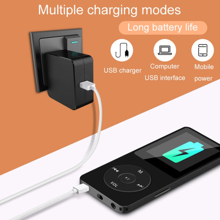 Leitor de música MP3/MP4 Bluetooth para estudantes com reprodução de e-book, sem cartão de memória, com cartão de memória de 8GB, com cartão de memória de 16GB, com cartão de memória de 32GB, com cartão de memória de 64GB