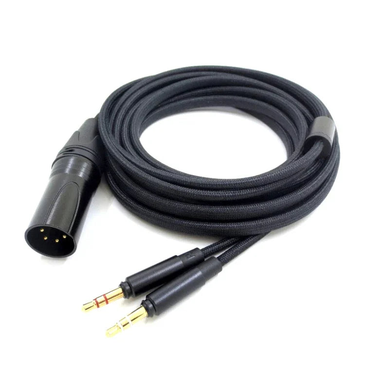 Para Cabo de Auriculares Balanceados Beyer T1 (2.ª/3.ª Geração) T5 / Amiro, Adaptador 3,5mm+6,35mm, Ponta XLR 4 Núcleos