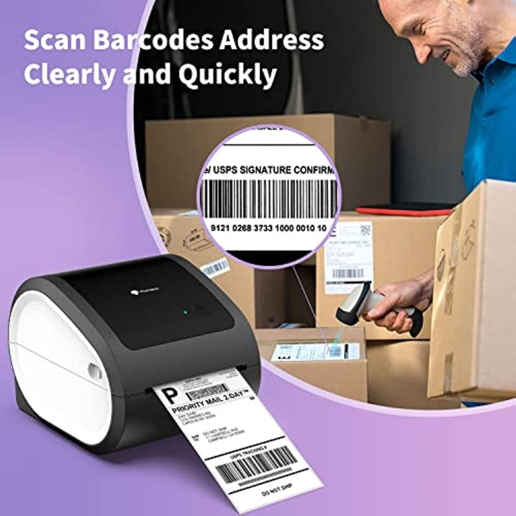 Impressora Térmica Bluetooth Phomemo D520-BT para Etiquetas de Envio, Impressora de Secretária Sem Fios para Código de Barras e Endereços, US, EU