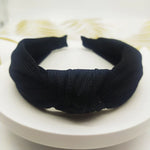 Faixa de Cabelo de Cor Sólida com Aba Larga de 5cm