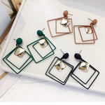 5 pares de brincos para senhora em liga com costura dupla de diamante