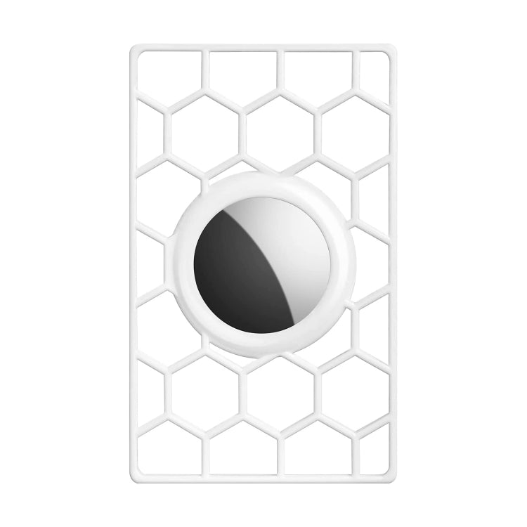 Capa Protetora em Forma de Cartão com Localizador para AirTag 2ª Geração / AirTag 1ª Geração, Forma de Colmeia, Colmeia Branco, Colmeia Preto