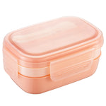 Caixa de Almoço com Compartimento Selado para Crianças de Grande Capacidade 1900ML para Micro-ondas, Azul Claro, Rosa, Verde Claro, Azul, Verde
