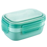 Caixa de Almoço com Compartimento Selado para Crianças de Grande Capacidade 1900ML para Micro-ondas, Azul Claro, Rosa, Verde Claro, Azul, Verde