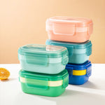 Caixa de Almoço com Compartimento Selado para Crianças de Grande Capacidade 1900ML para Micro-ondas, Azul Claro, Rosa, Verde Claro, Azul, Verde