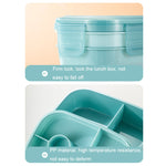 Caixa de Almoço com Compartimento Selado para Crianças de Grande Capacidade 1900ML para Micro-ondas, Azul Claro, Rosa, Verde Claro, Azul, Verde