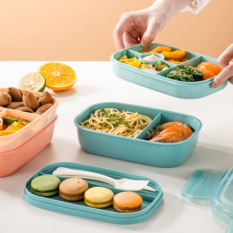 Caixa de Almoço com Compartimento Selado para Crianças de Grande Capacidade 1900ML para Micro-ondas, Azul Claro, Rosa, Verde Claro, Azul, Verde