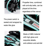Carro de Controlo Remoto Acrobático Anfíbio 2.4G com Condução de Rolamento Duplo para Crianças Brinquedos Elétricos, Vermelho, Verde